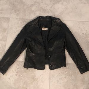 Black leather jacket